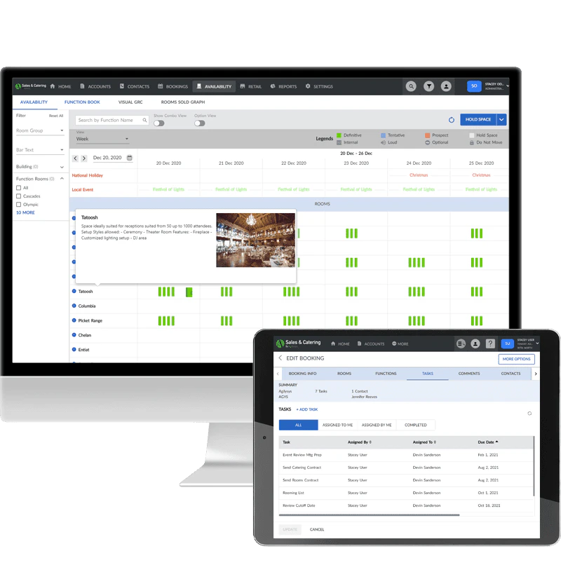 screenshot of Agilysys Sales & Catering